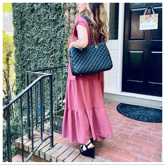 MADE IN ITALY FABULOUS V TIERED MAXI DRESS - Picture 9 of 9